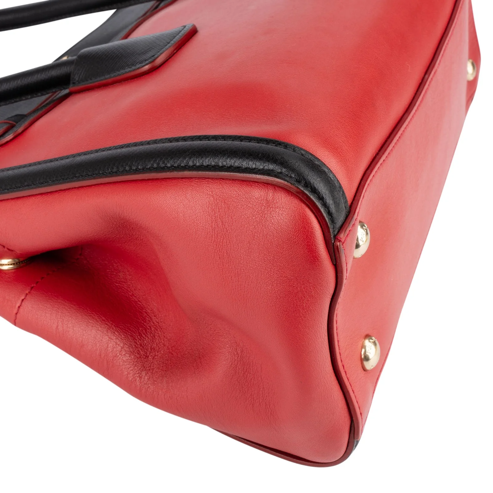 Prada Saffiano and Calf Leather Twin Pocket Handbag