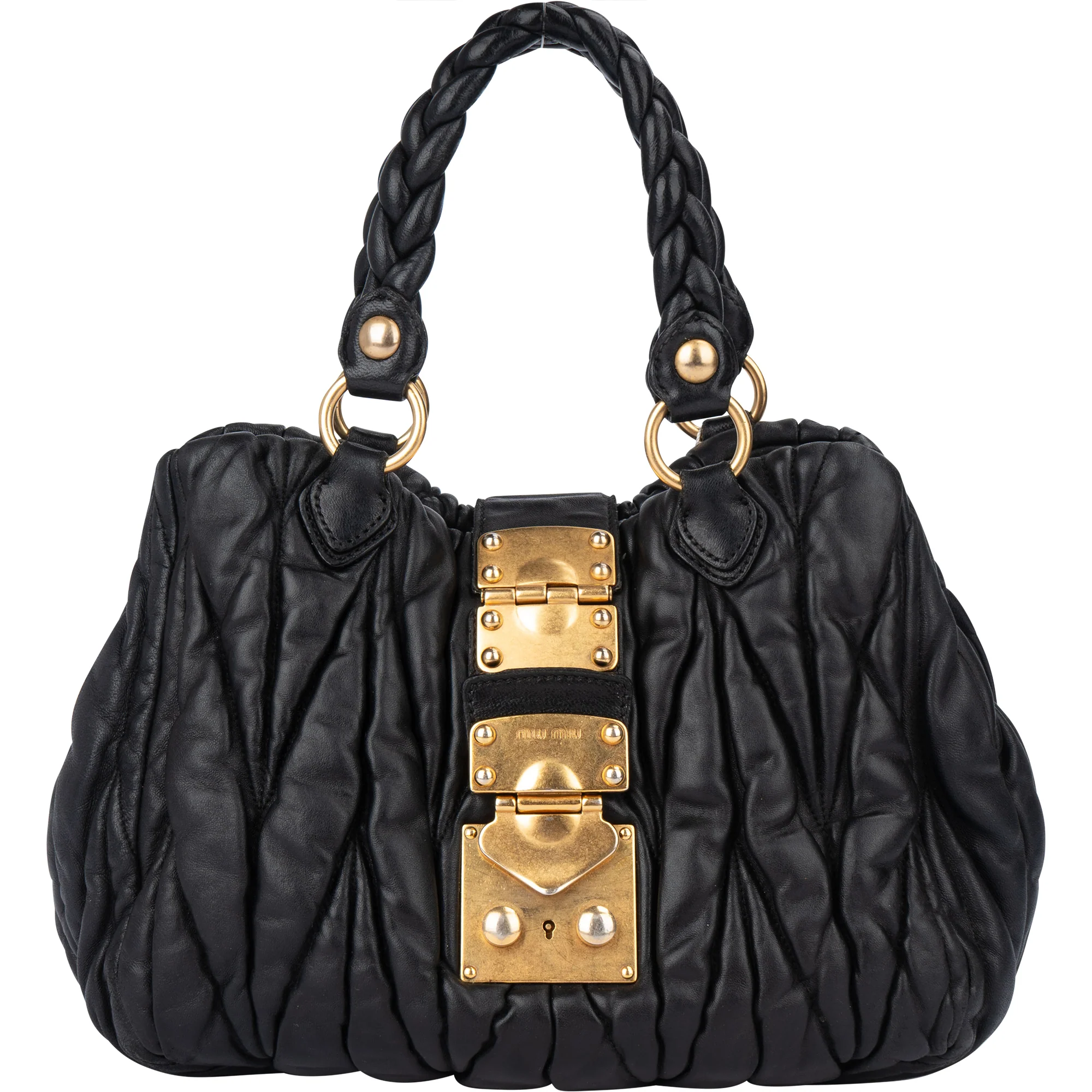 Miu Miu Quilted Leather City Handbag