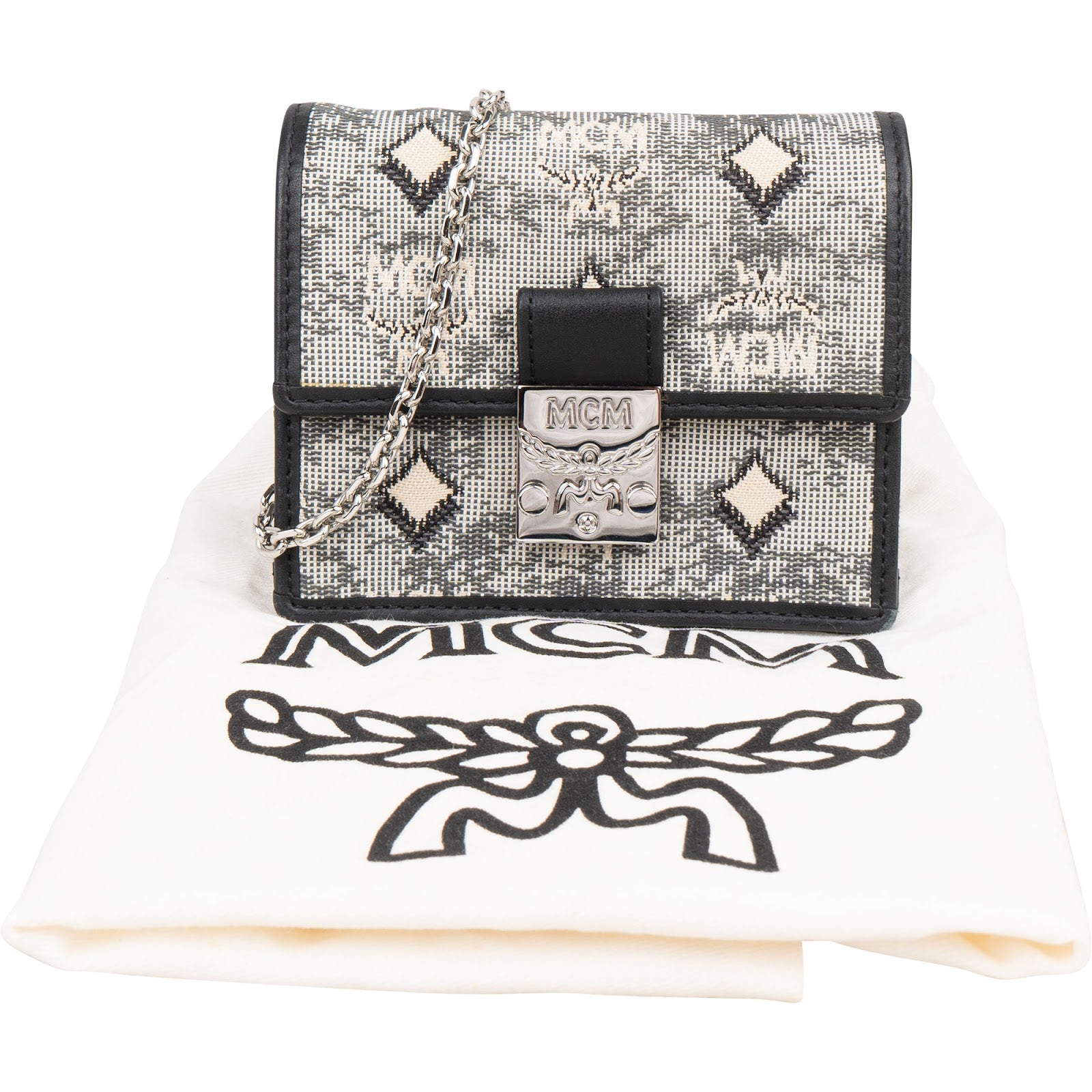 MCM Visetos Monogram Jacquard Patricia Micro Crossbody Bag