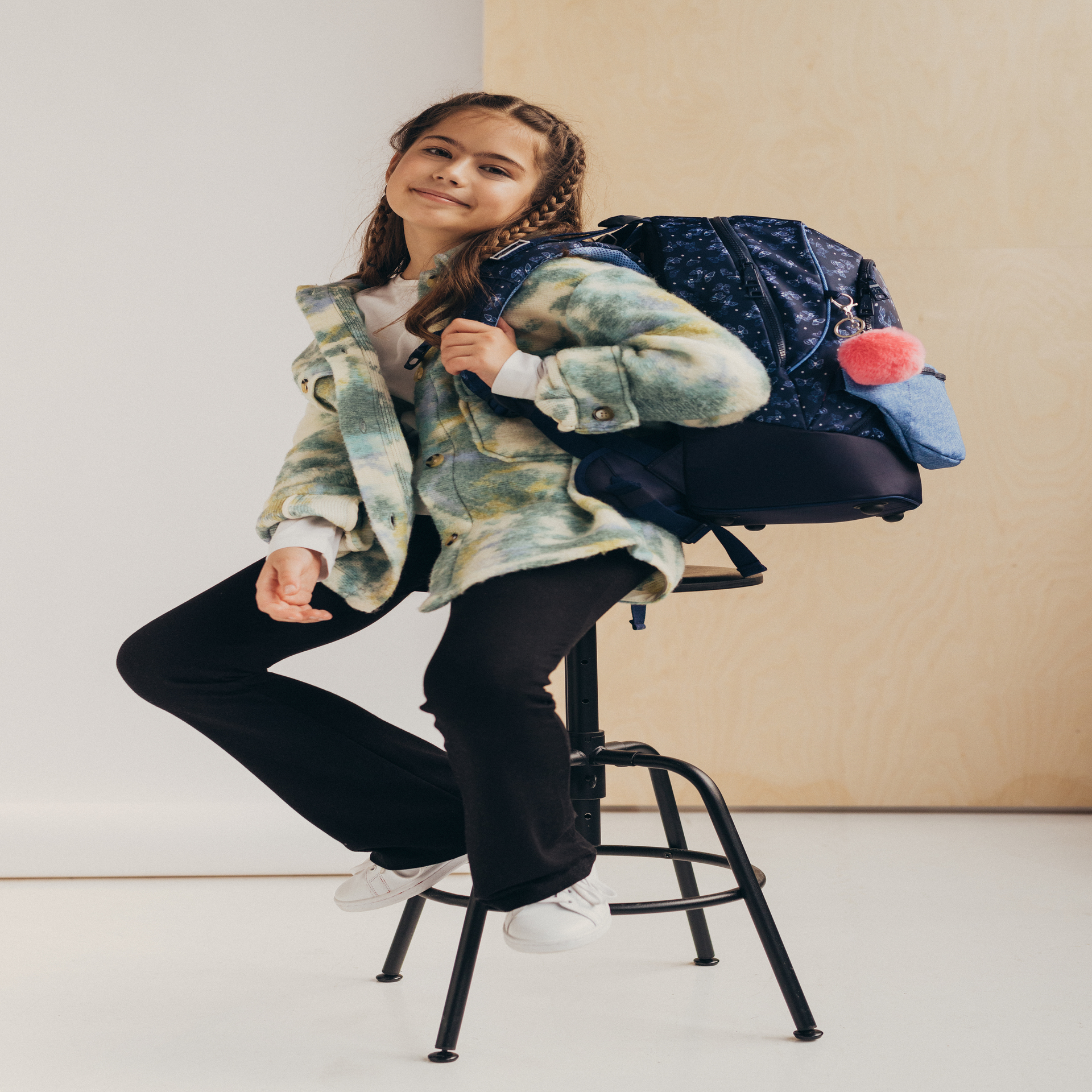 2-IN-1 Schultasche & Gürteltasche 2-teilig - Sapphire