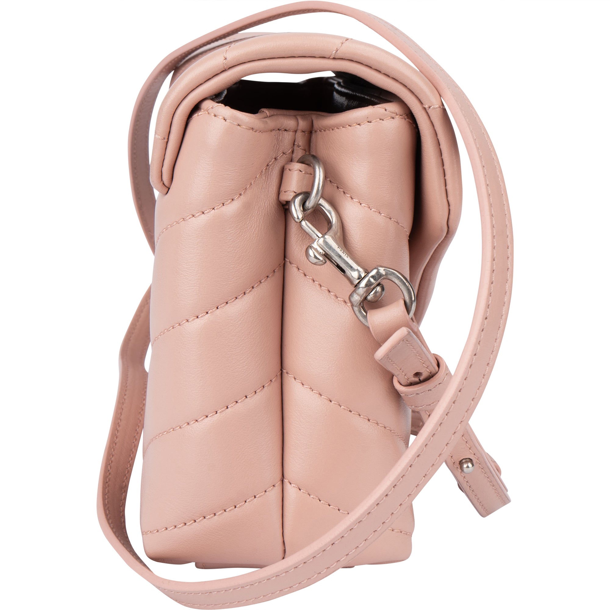 Saint Laurent Rose Leather Lou Lou Crossbody Bag