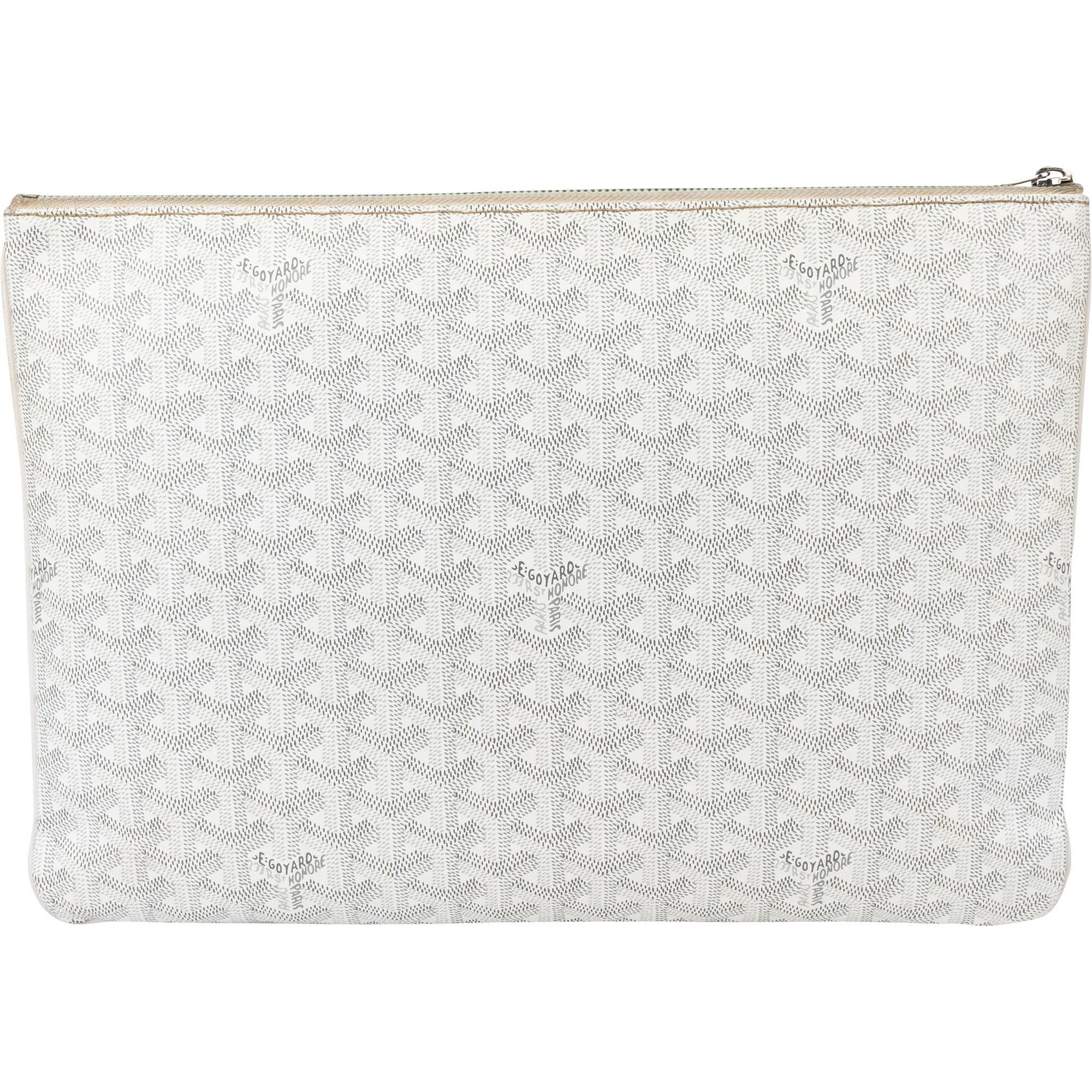 Goyard White Goyardine Monogram Senat MM  Dokumentenmappe