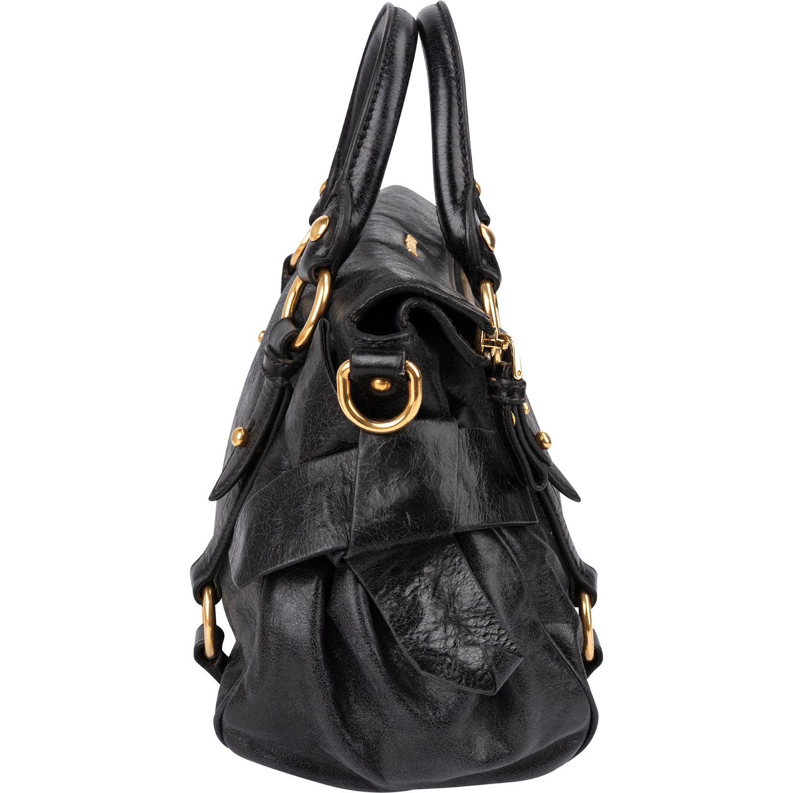 Miu Miu - Vitello Lux Bow Handbag