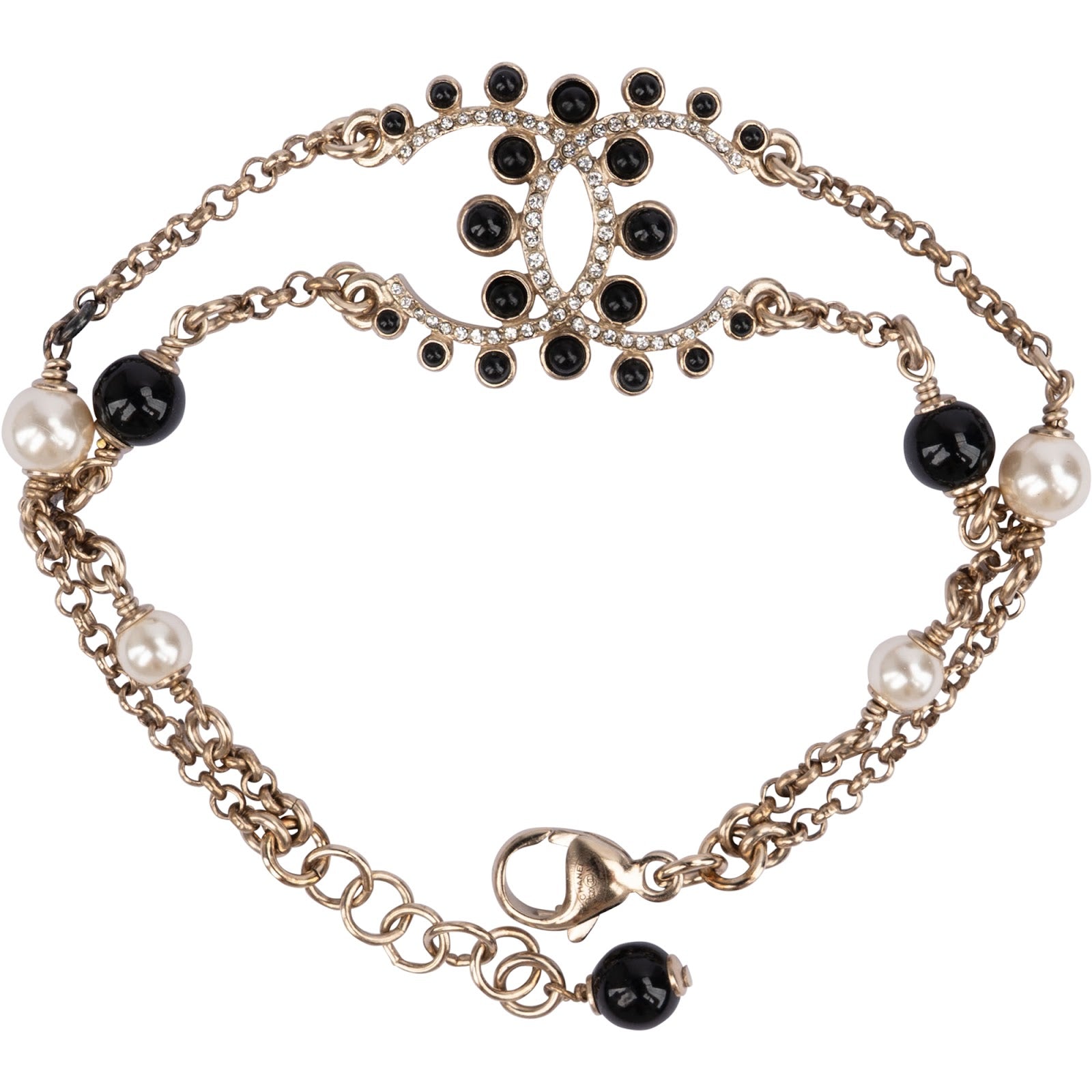 Chanel CC Crystal Pearl Bracelet