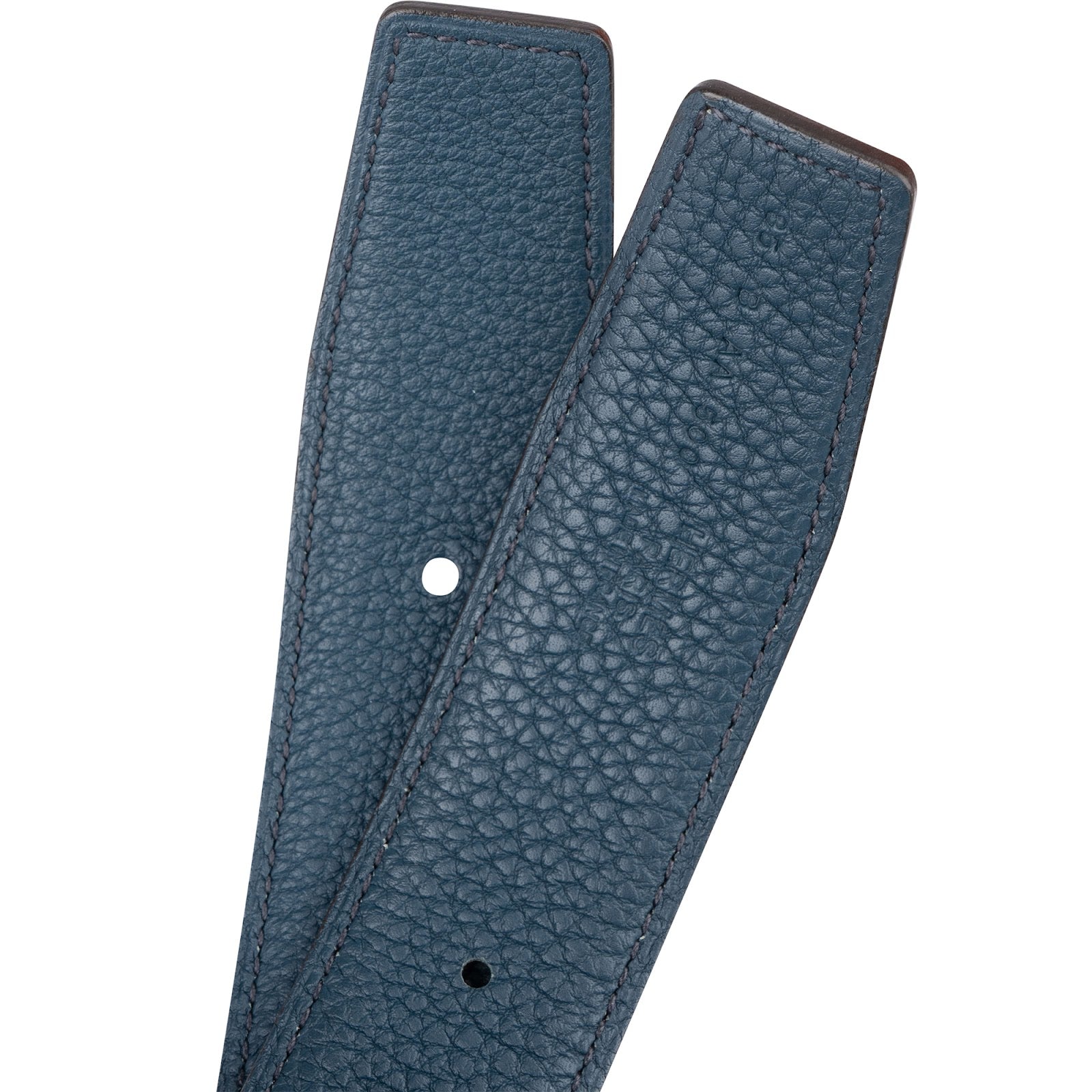 Hermès - Multicolor Leather Guillochee H Reversible Belt (85)