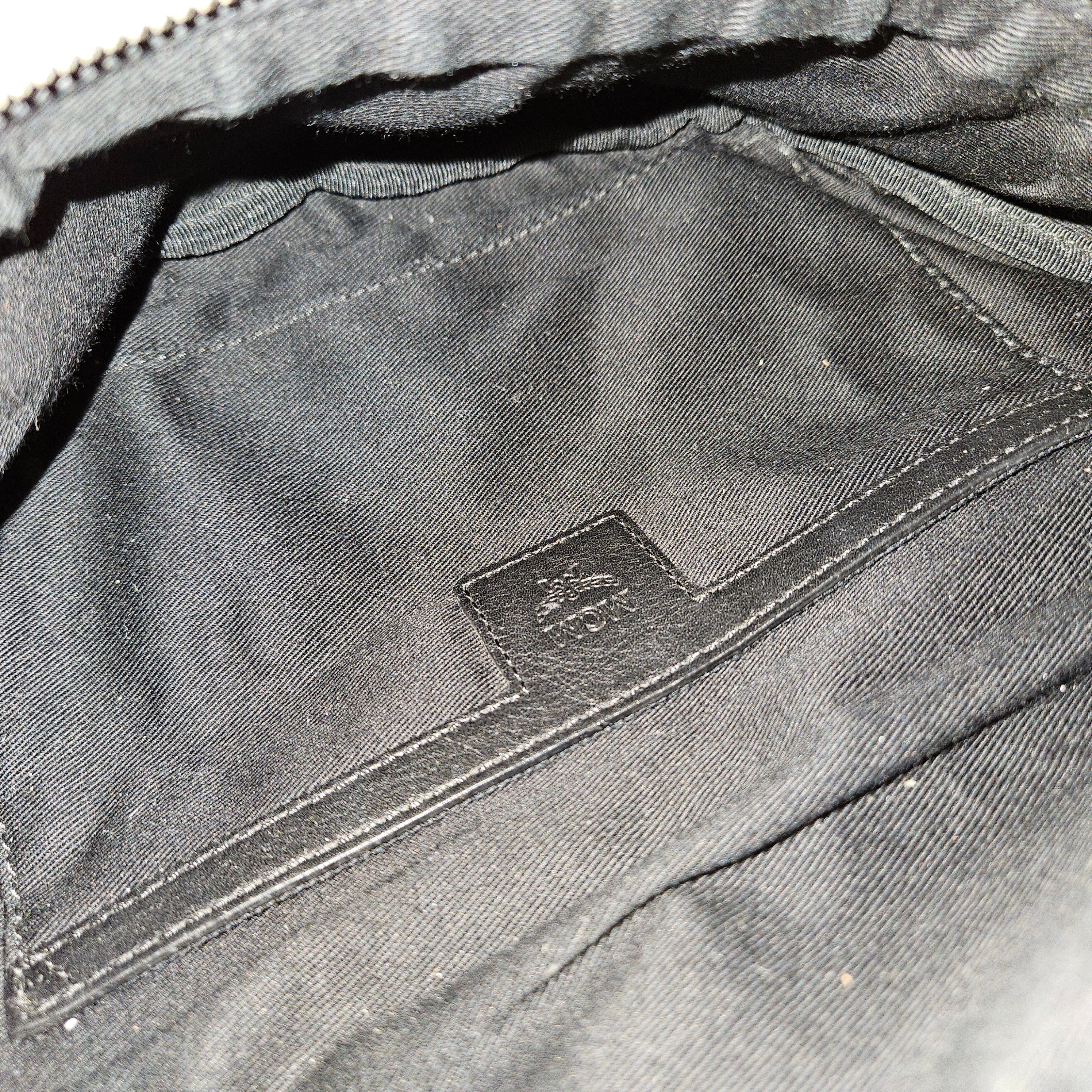 MCM Black Leather Visetos Coated Fursten Belt Crossbody Bag