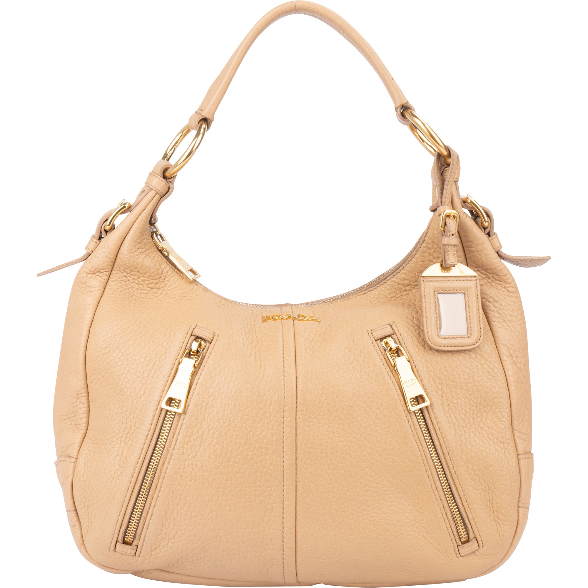 Prada Calf Leather Vitello City Hobo Bag