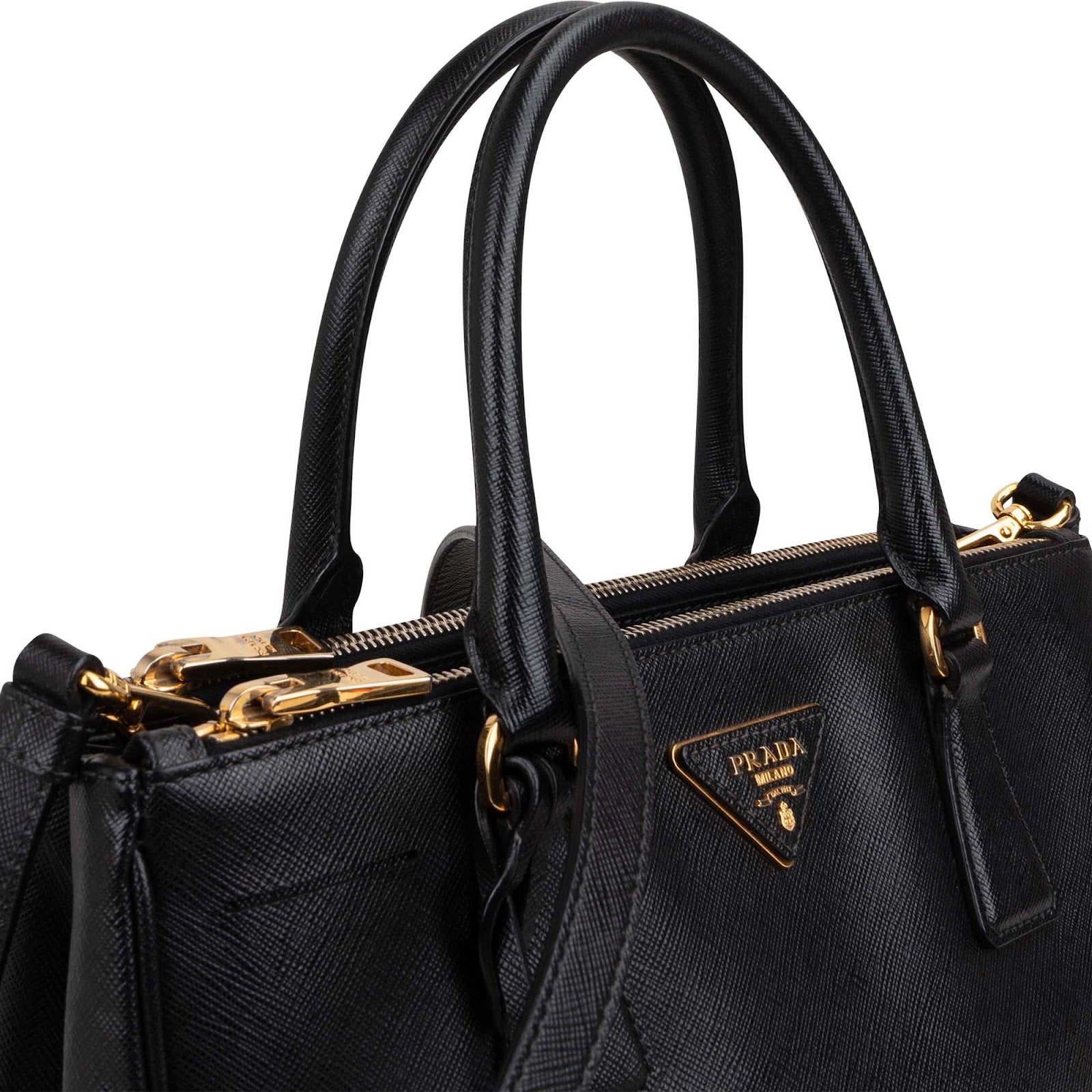 Prada - Noir Small Galleria Handbag