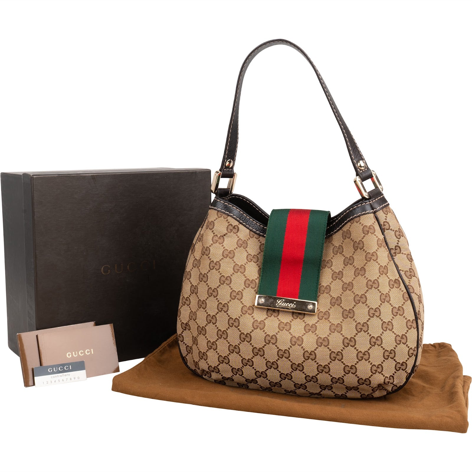 Gucci - GG Web Hobo Shoulder Bag