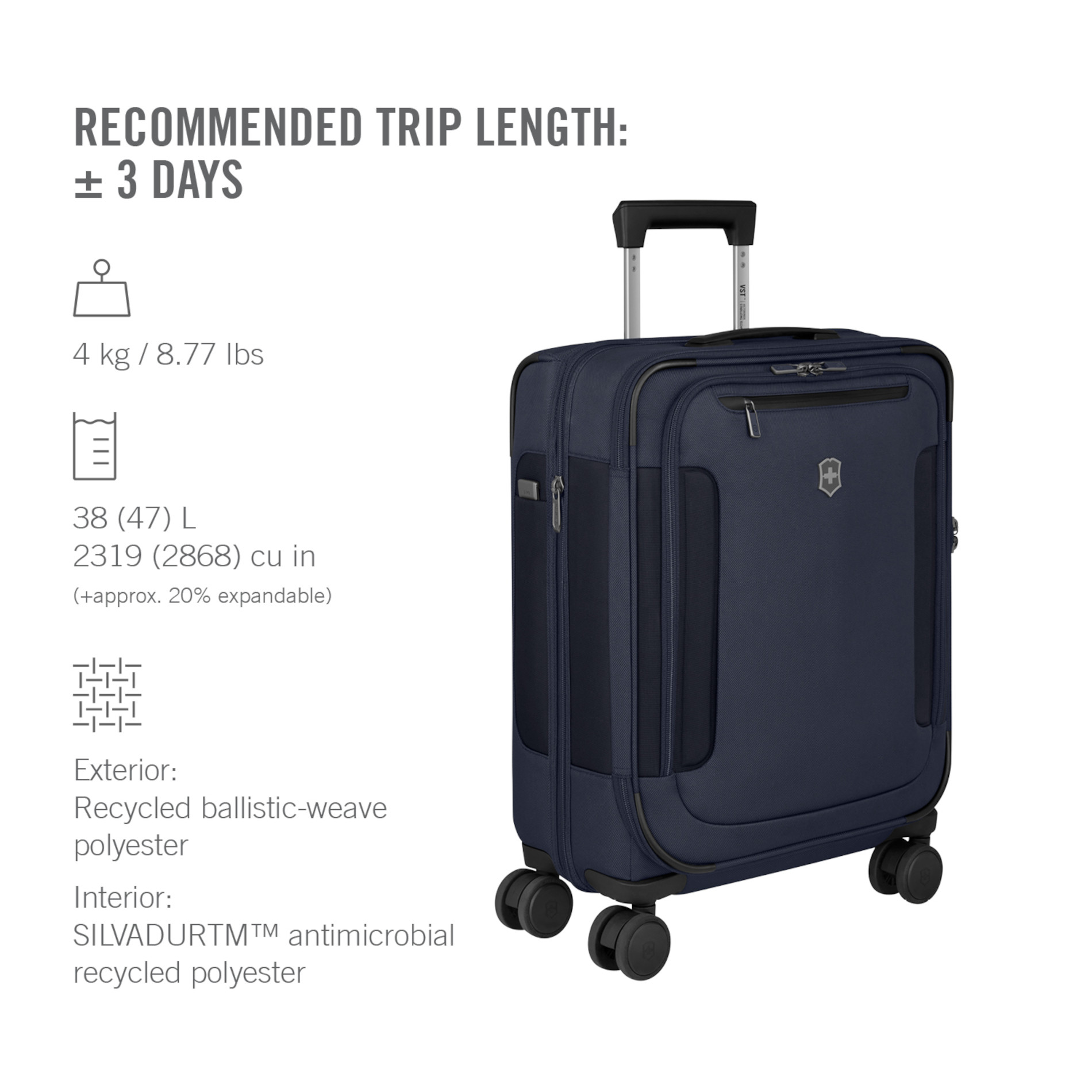 Werks Traveler 7.0 Global Carry-On - Navy Blue