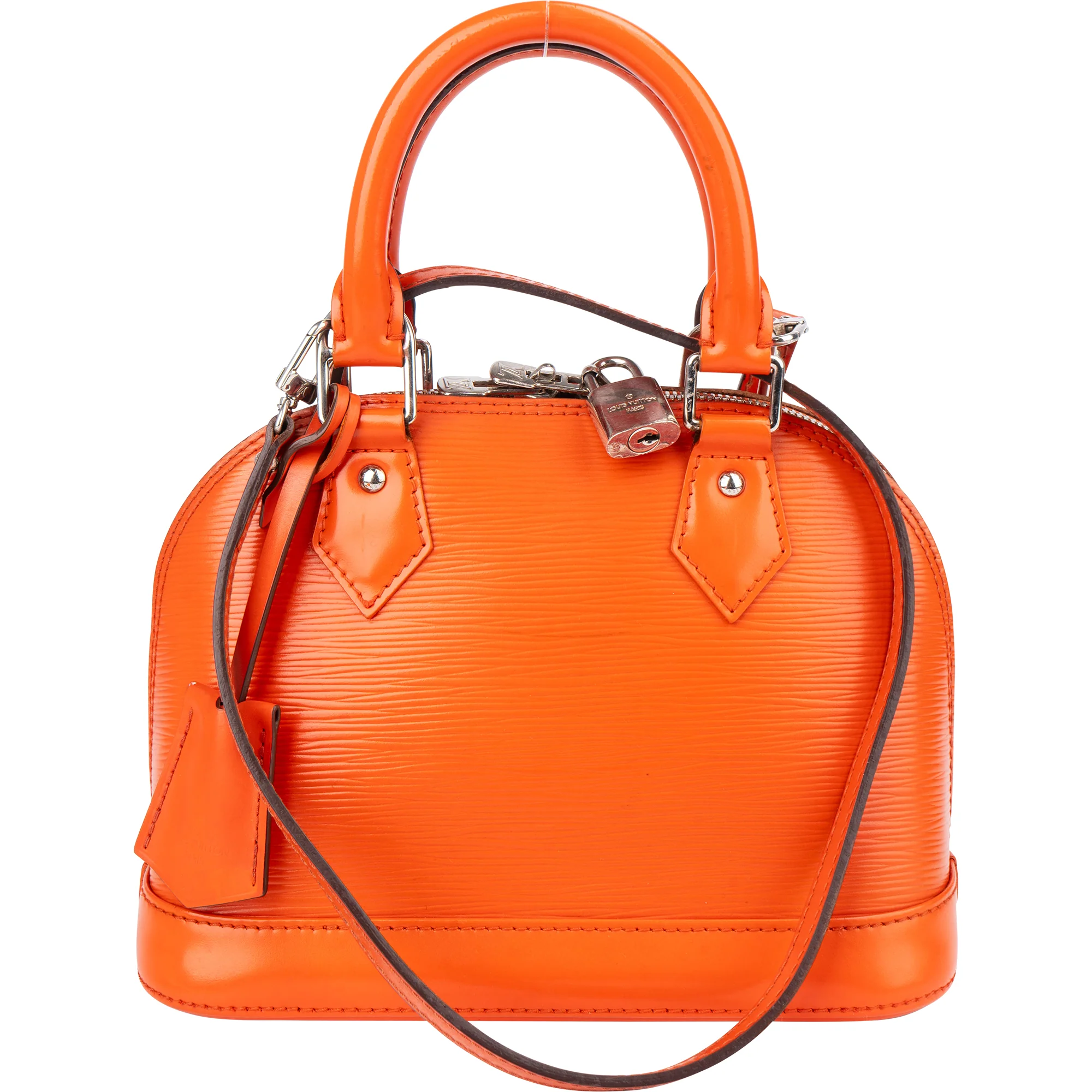 Louis Vuitton Orange Epi Leather Alma BB Handbag