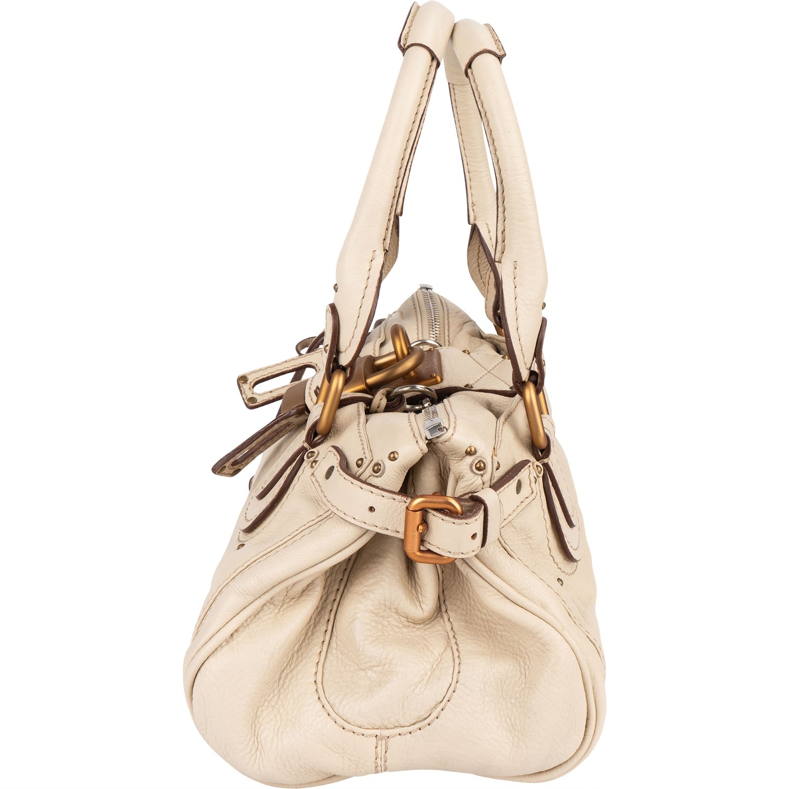 Chloé Studded Leather Paddington Satchel Handbag