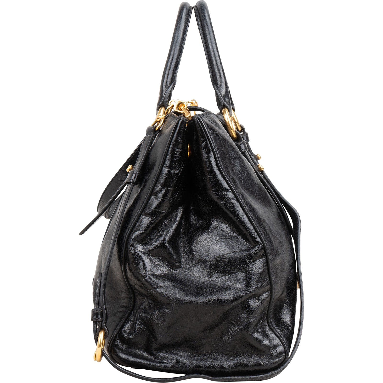 Miu Miu Vitello Lux Leather City Handbag