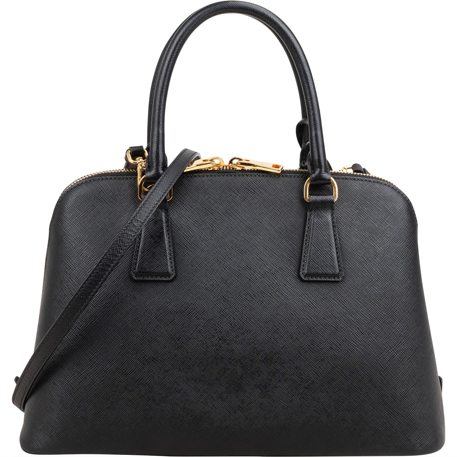 Prada Black Saffiano Leather Promenade Handbag