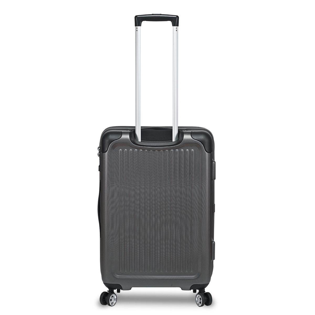 3-tlg. Hartschalen-Koffer-Set mit 4 Rollen, Stripe - Graphit