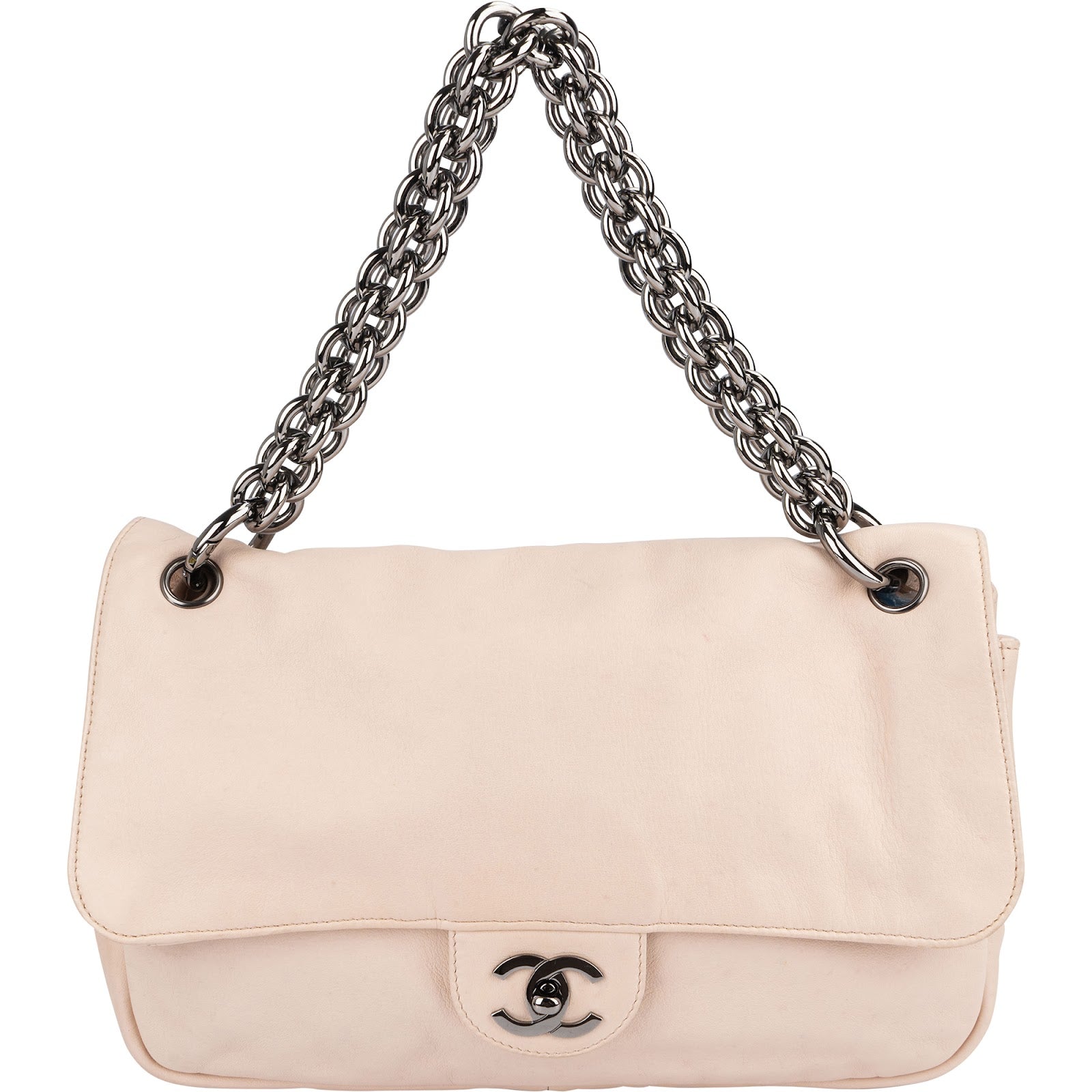 Chanel Leather Modern Chain Single Flap Shoulder Bag