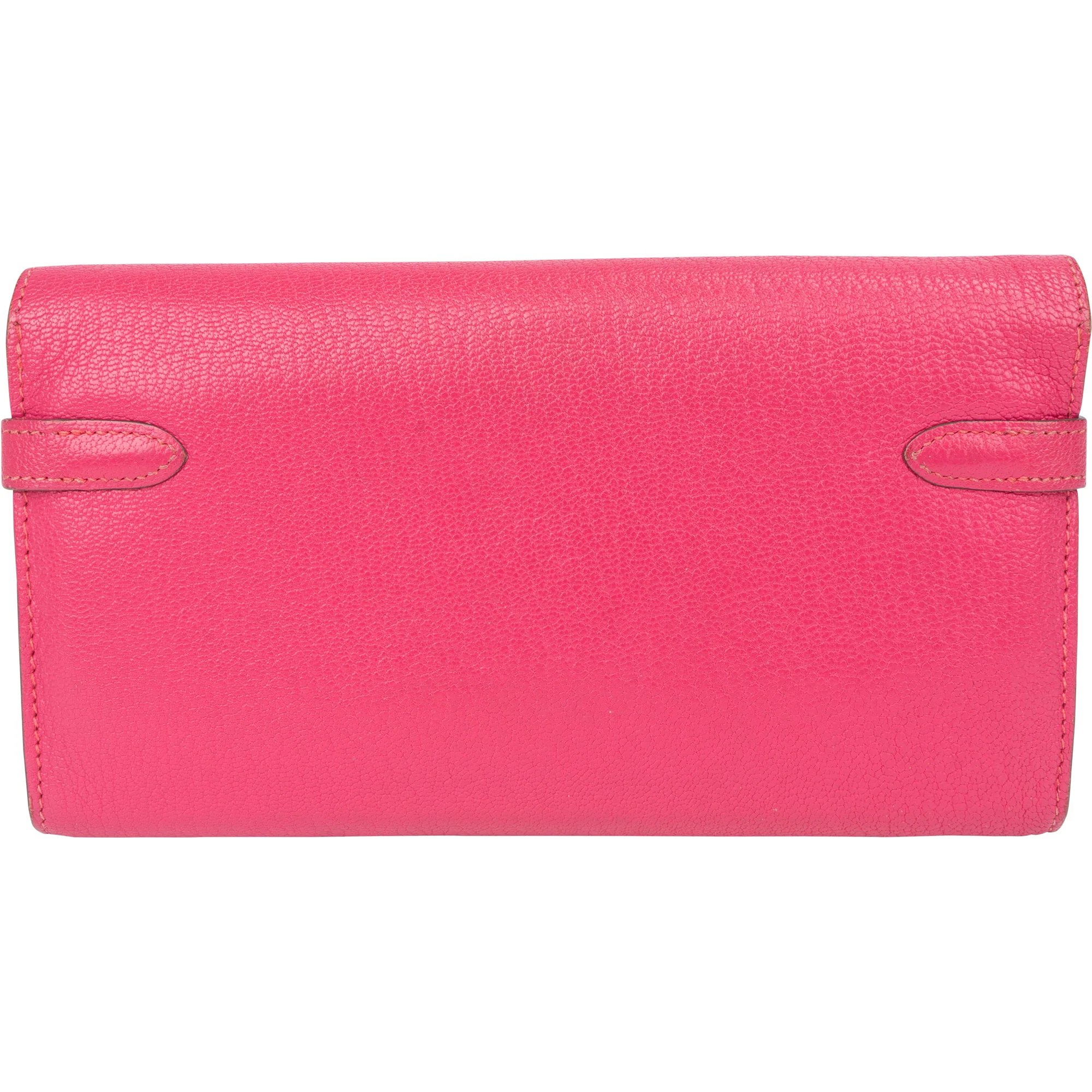 Hermès Rose Pourpre Chevre Leather Kelly Wallet