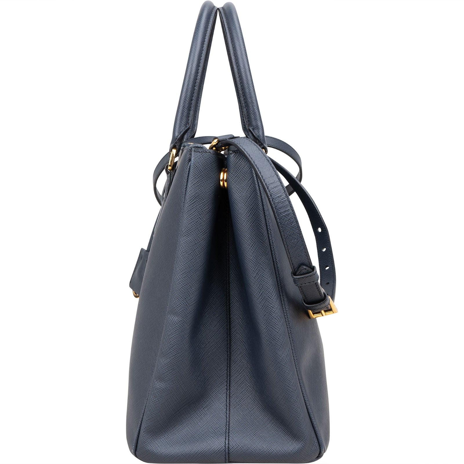 Prada Blue Saffiano Leather Galleria Handbag