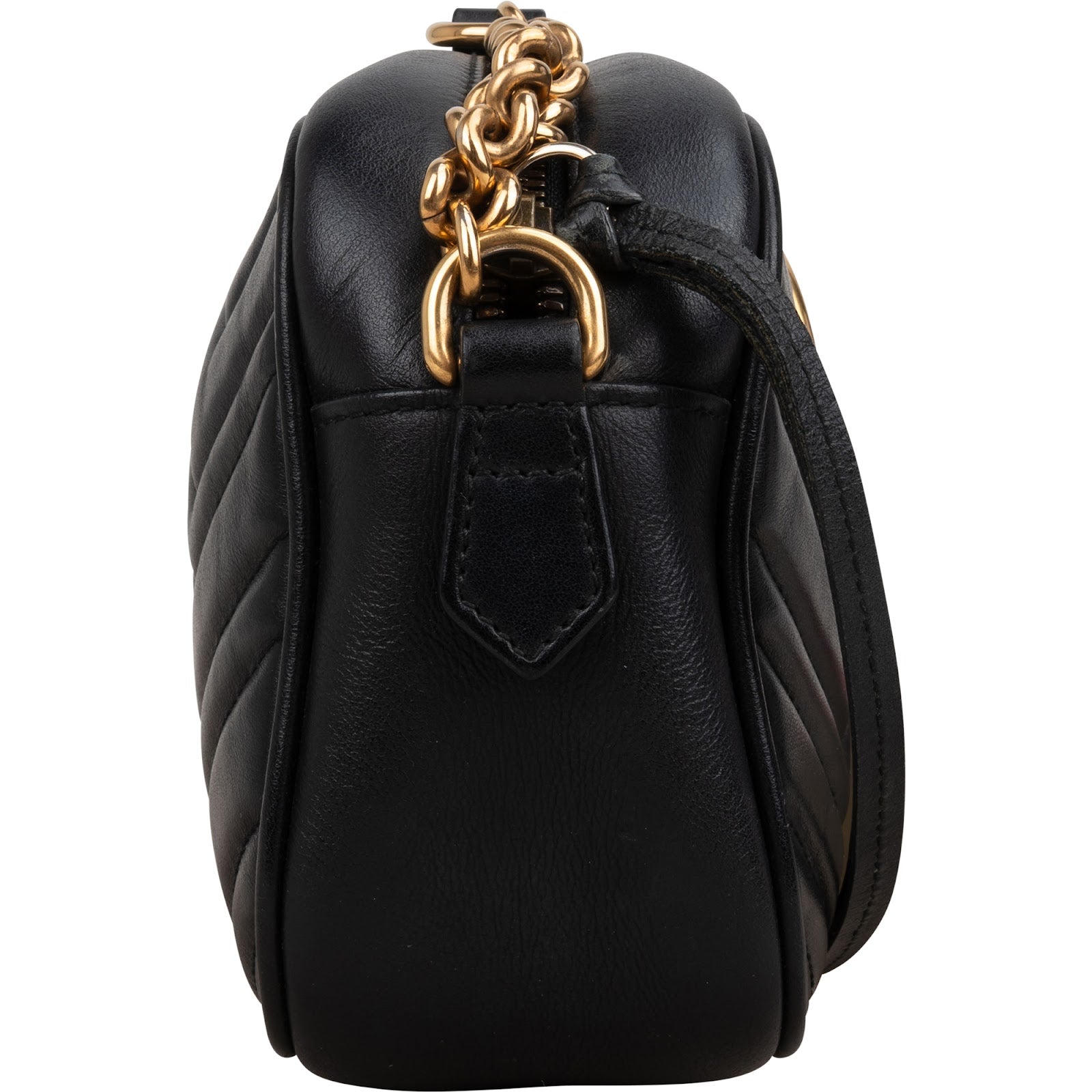 Gucci Chevron Matelassé Leather GG Marmont Camera Crossbody Bag