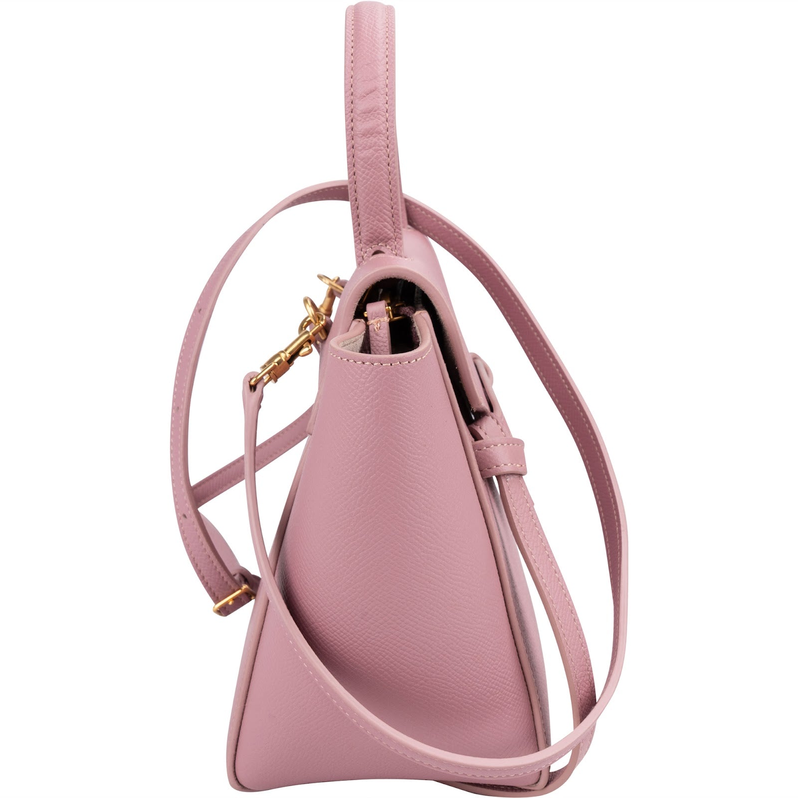 Celine Pink Grained Calfskin Nano Belt Handbag