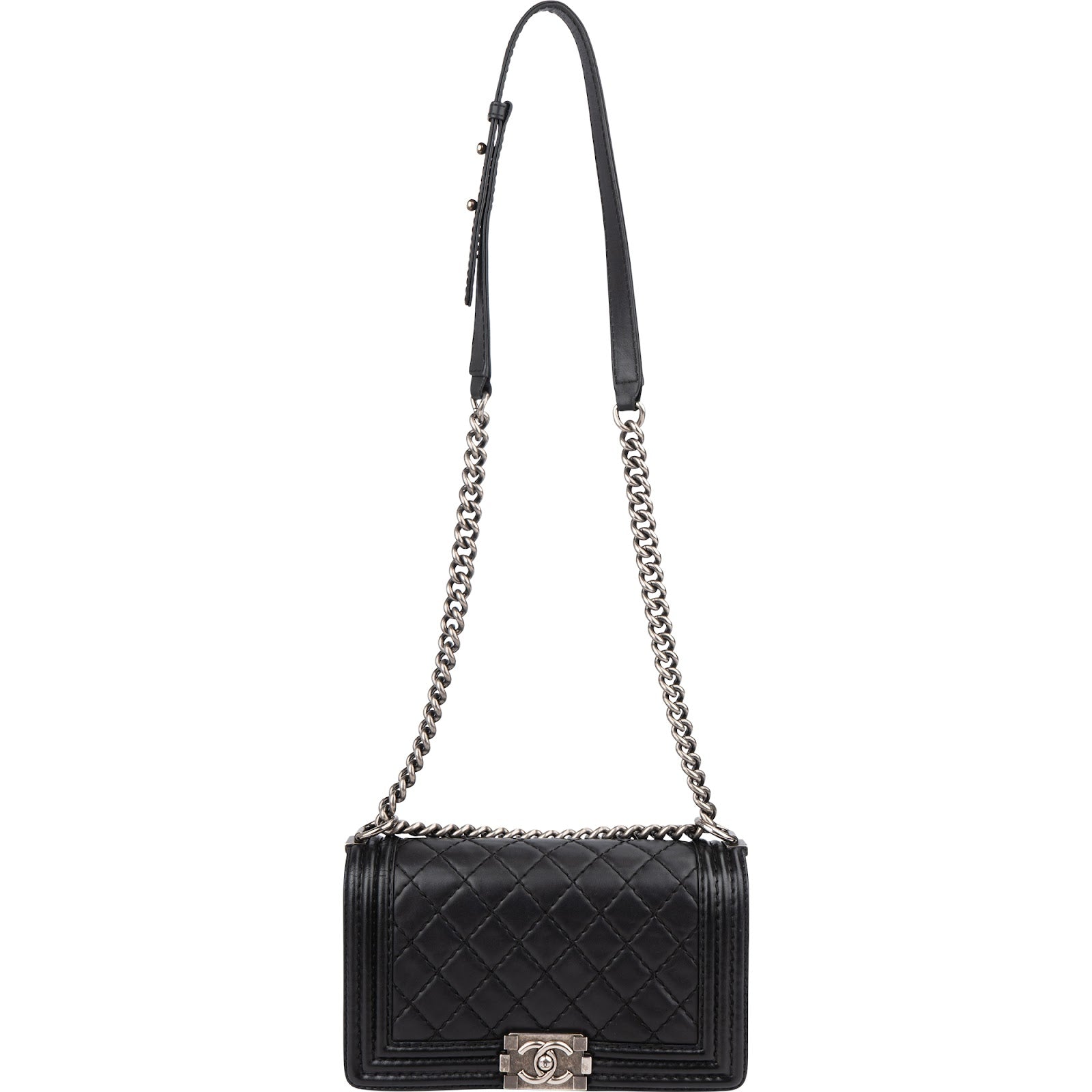 Chanel Quilted Lambskin Medium Boy Single Flap Crossbody Bag