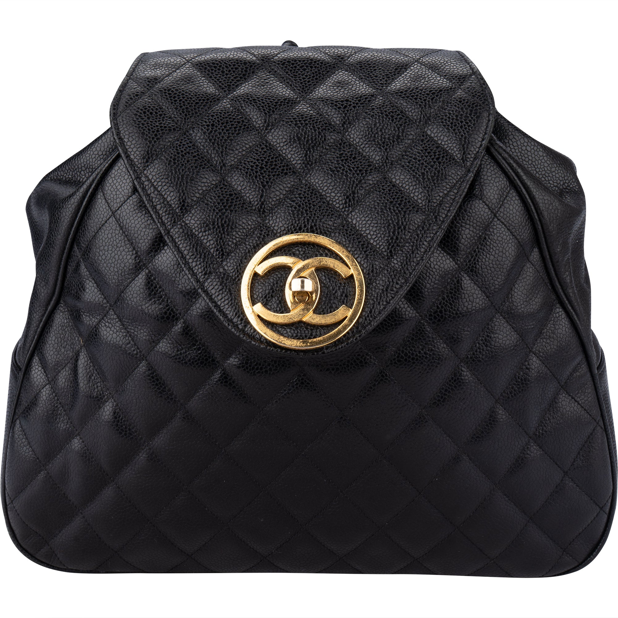 Chanel - Quilted Caviar Leather Chain Backpack