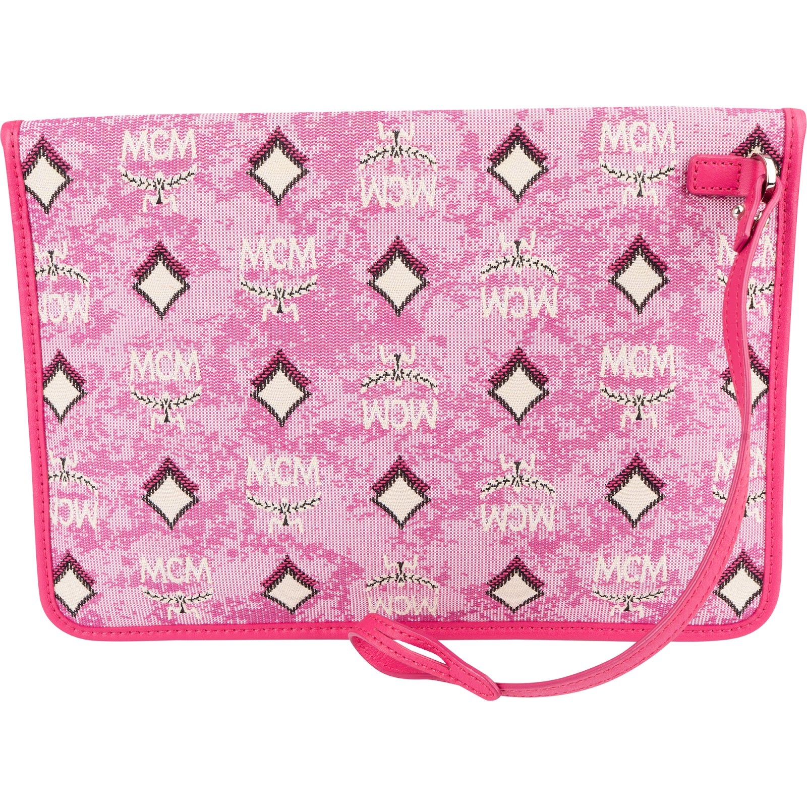 MCM Visetos Monogram Aren Jacquard Munich Clutch Bag