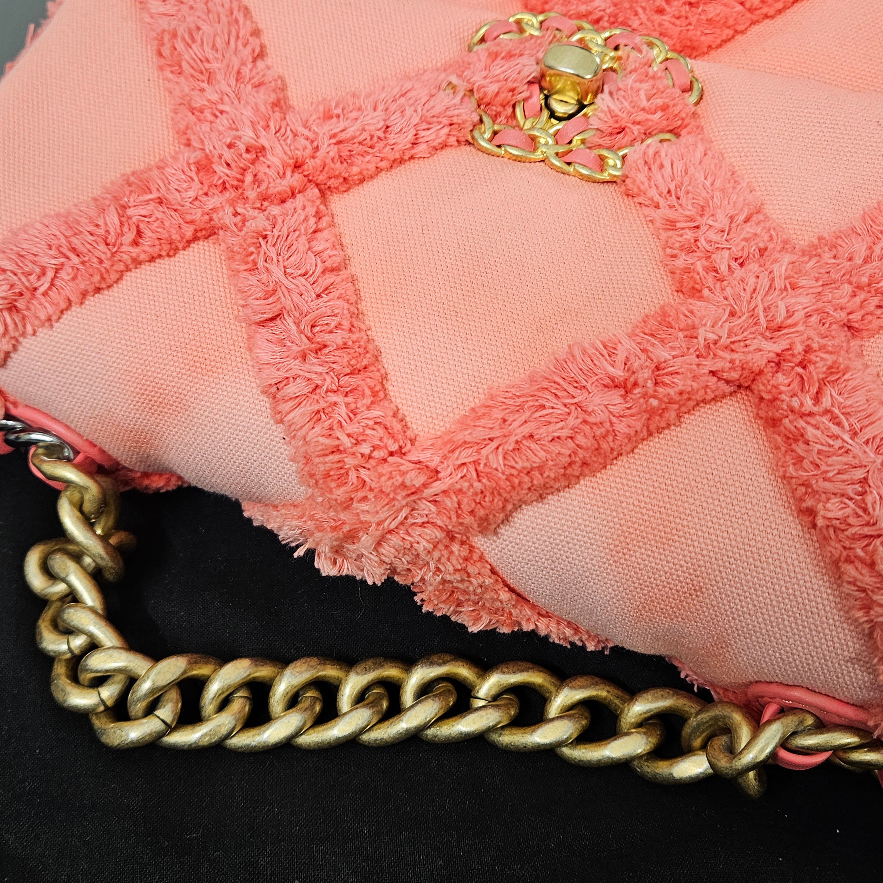 Chanel 19 Frayed Canvas Crossbody Bag