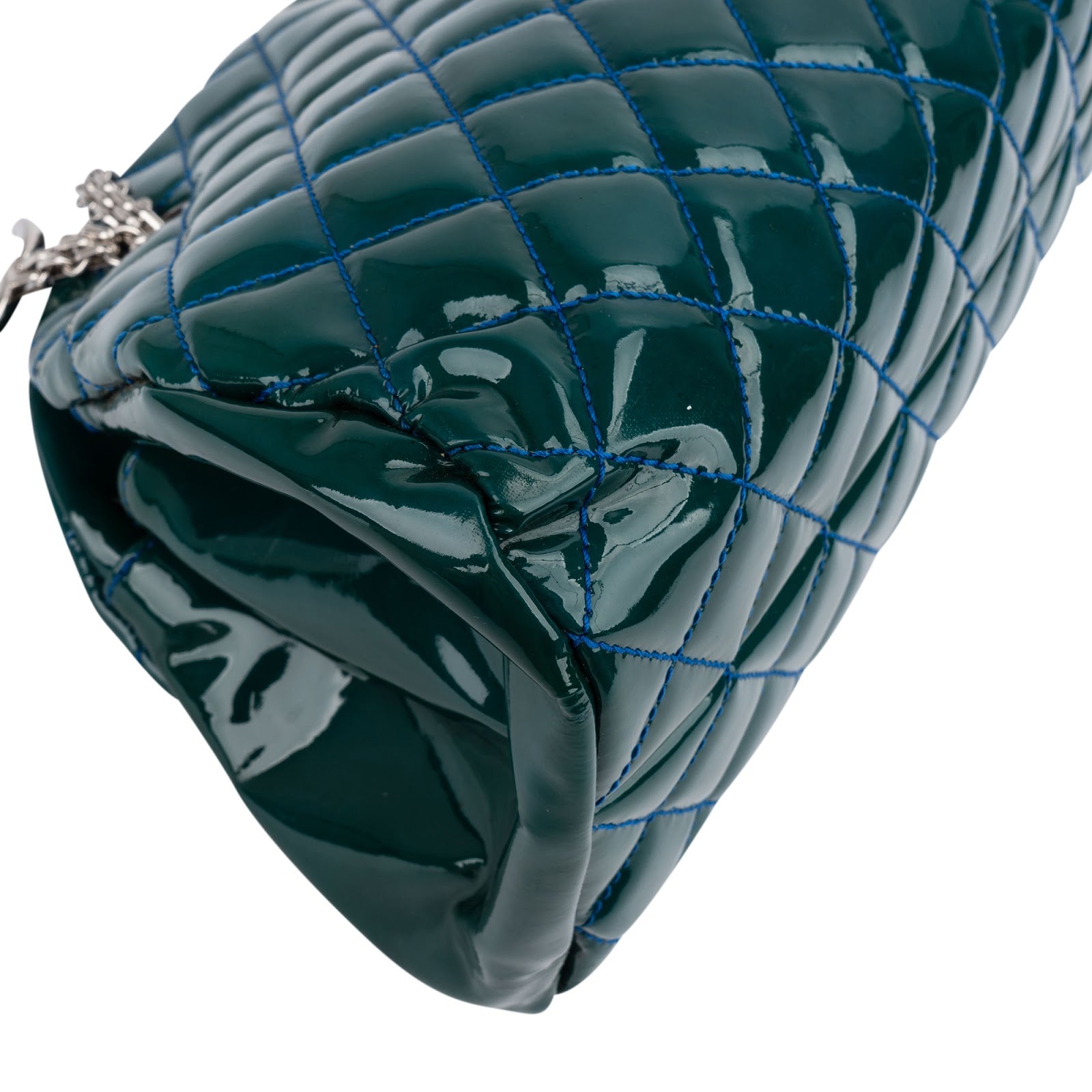 Chanel Quilted Patent Leather Mademoiselle Bowler Shoulder Bag