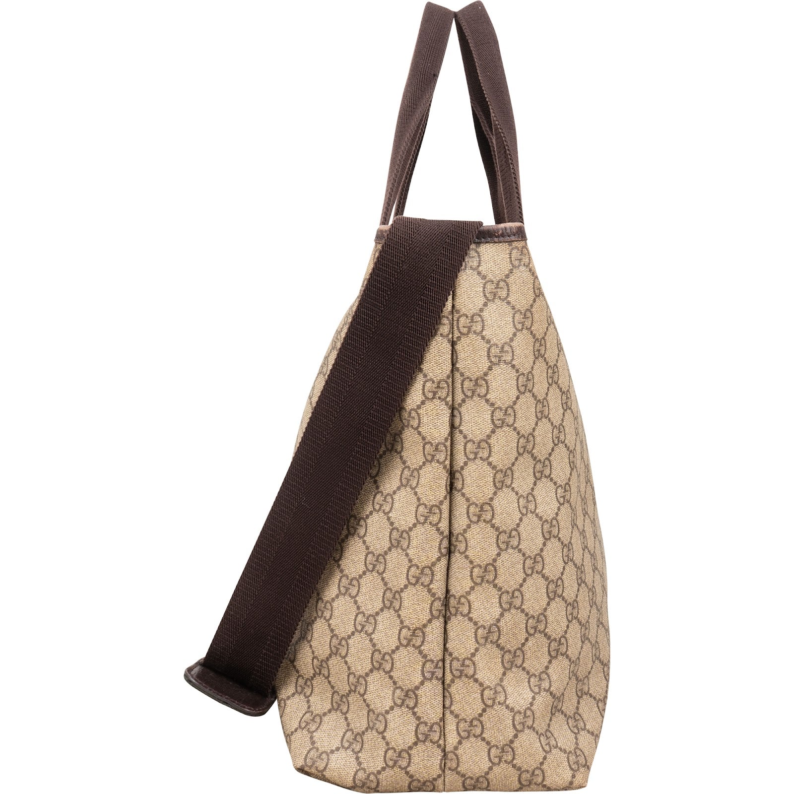 Gucci Monogram GG Supreme Large Tote Crossbody Bag