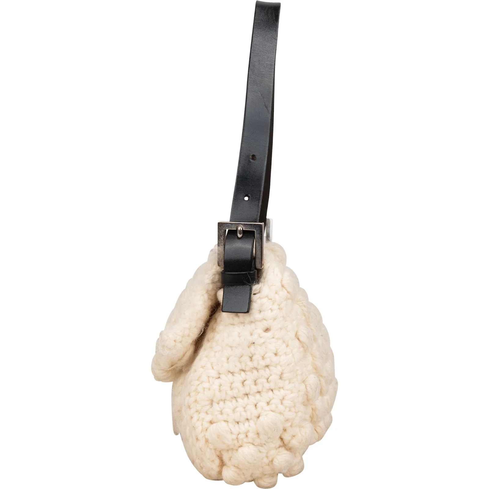 Fendi Wool Knit Baguette Shoulder Bag