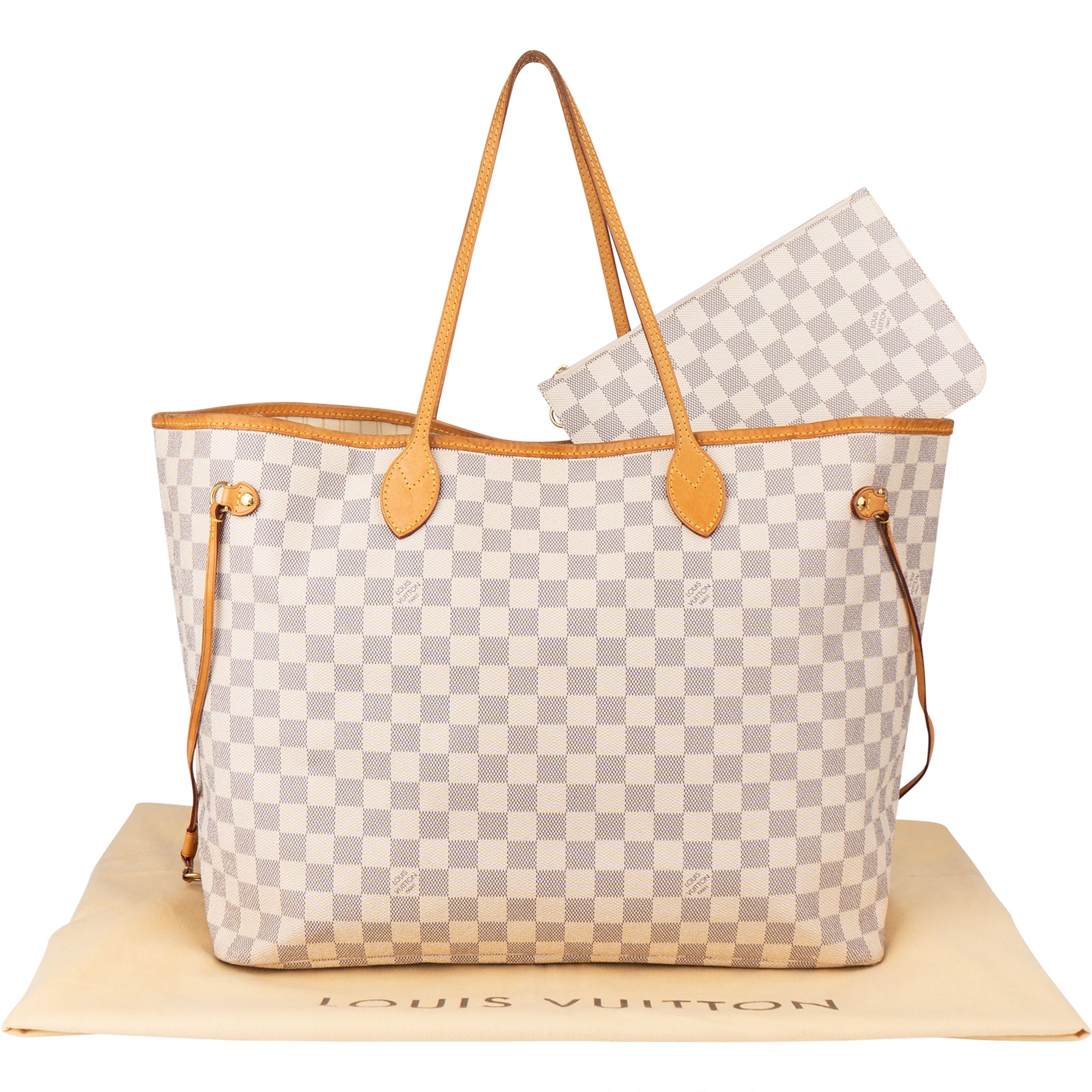 Louis Vuitton Damier Azur Monogram Neverfull GM Shopper