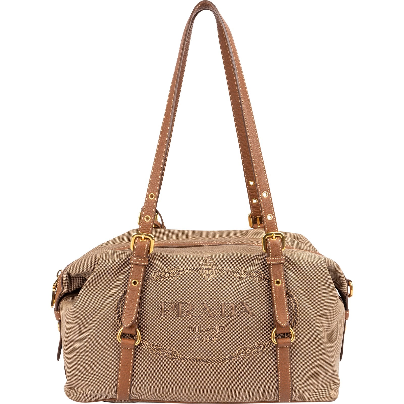 Prada – Emblem Jacquard Bauletto Schultertasche