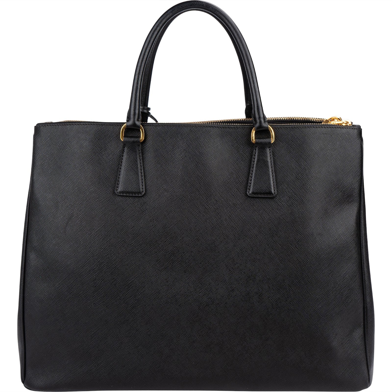 Prada Black Saffiano Leather Galleria Handbag
