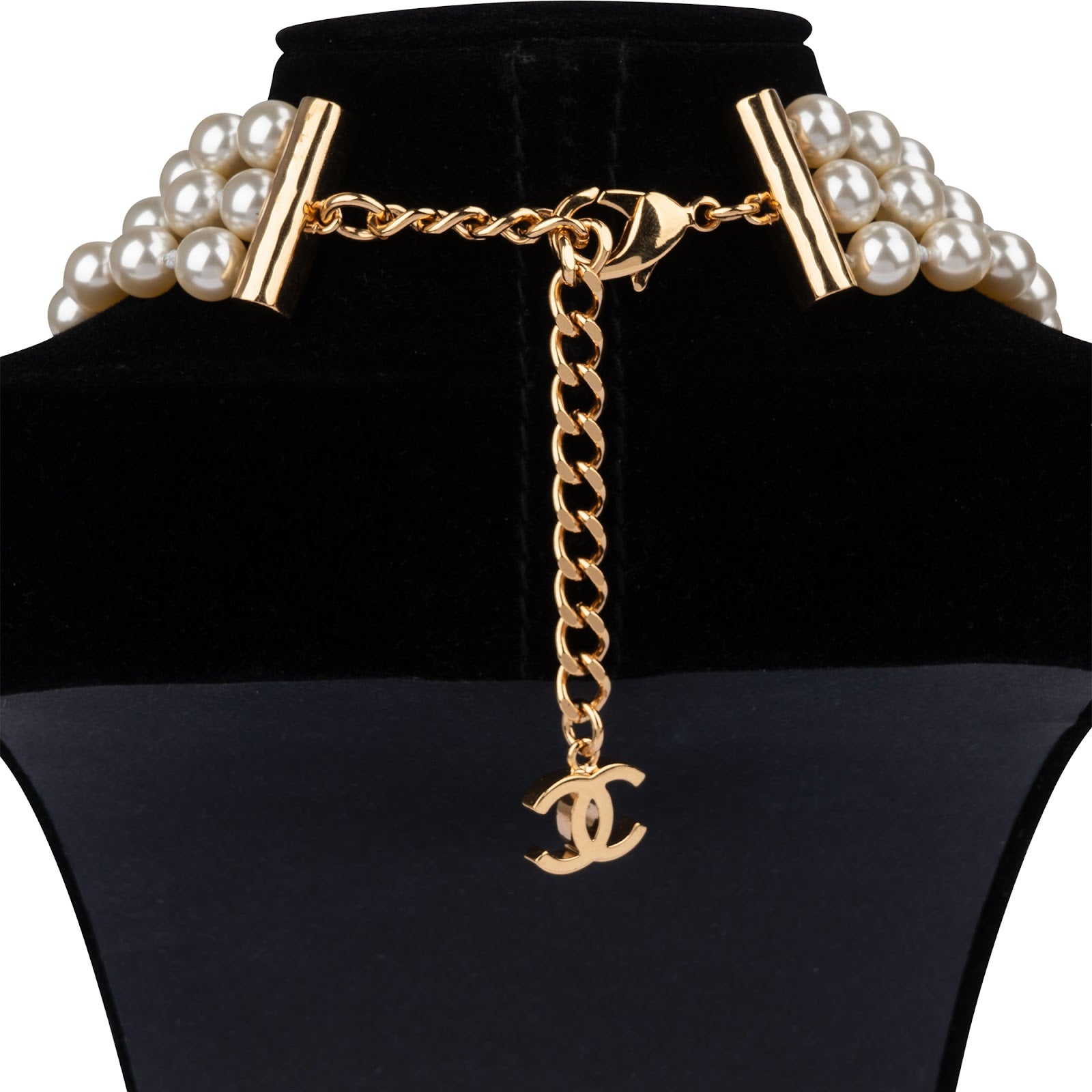 Chanel Pearl CC Choker Necklace Collier