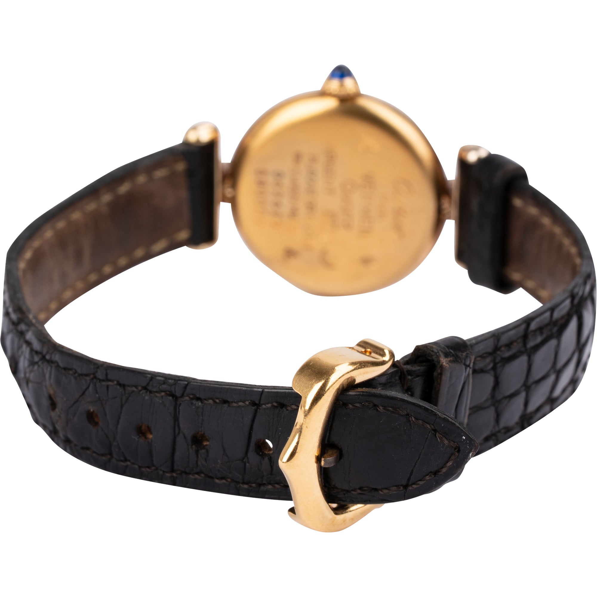 Cartier Gold Tone Vermeil Colisee Damenuhr