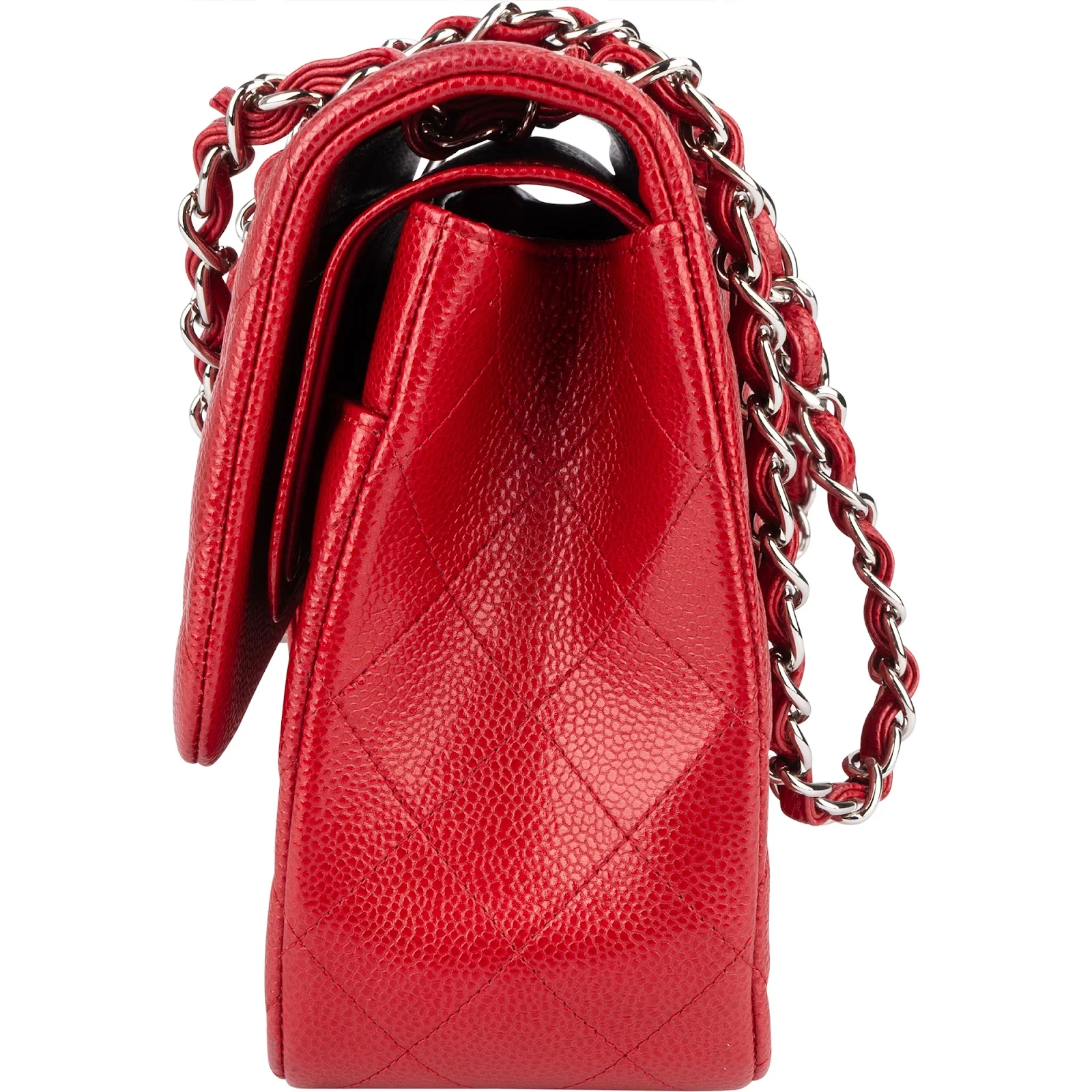 Chanel Caviar Leather Jumbo Double Flap Crossbody Bag