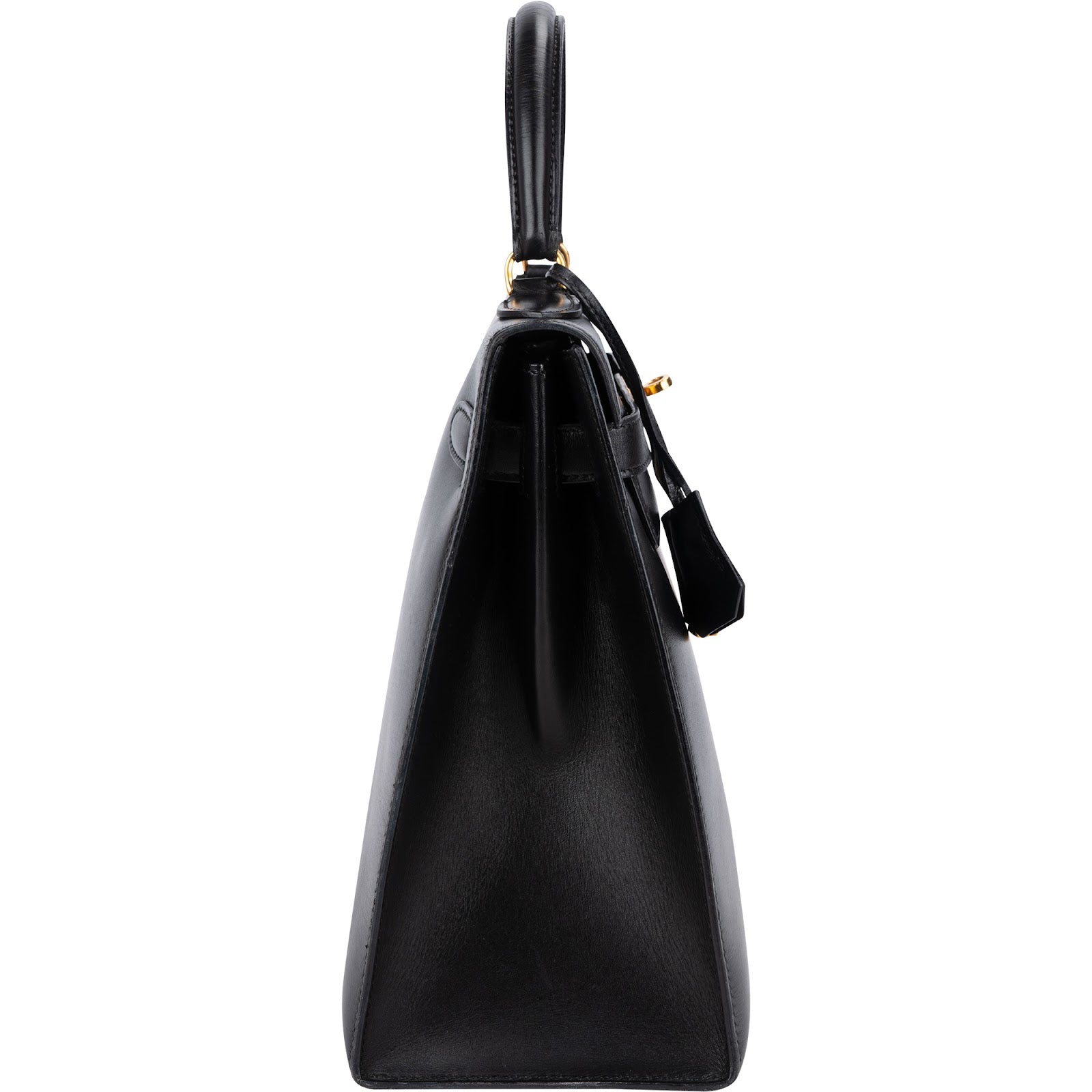 Hermès Noir Boxcalf Leather Kelly 32 Handbag