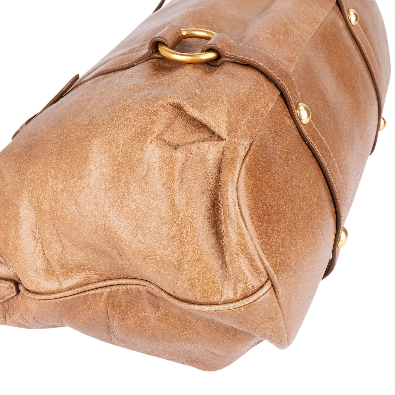 Miu Miu Vitello Lux Leather Satchel Handbag