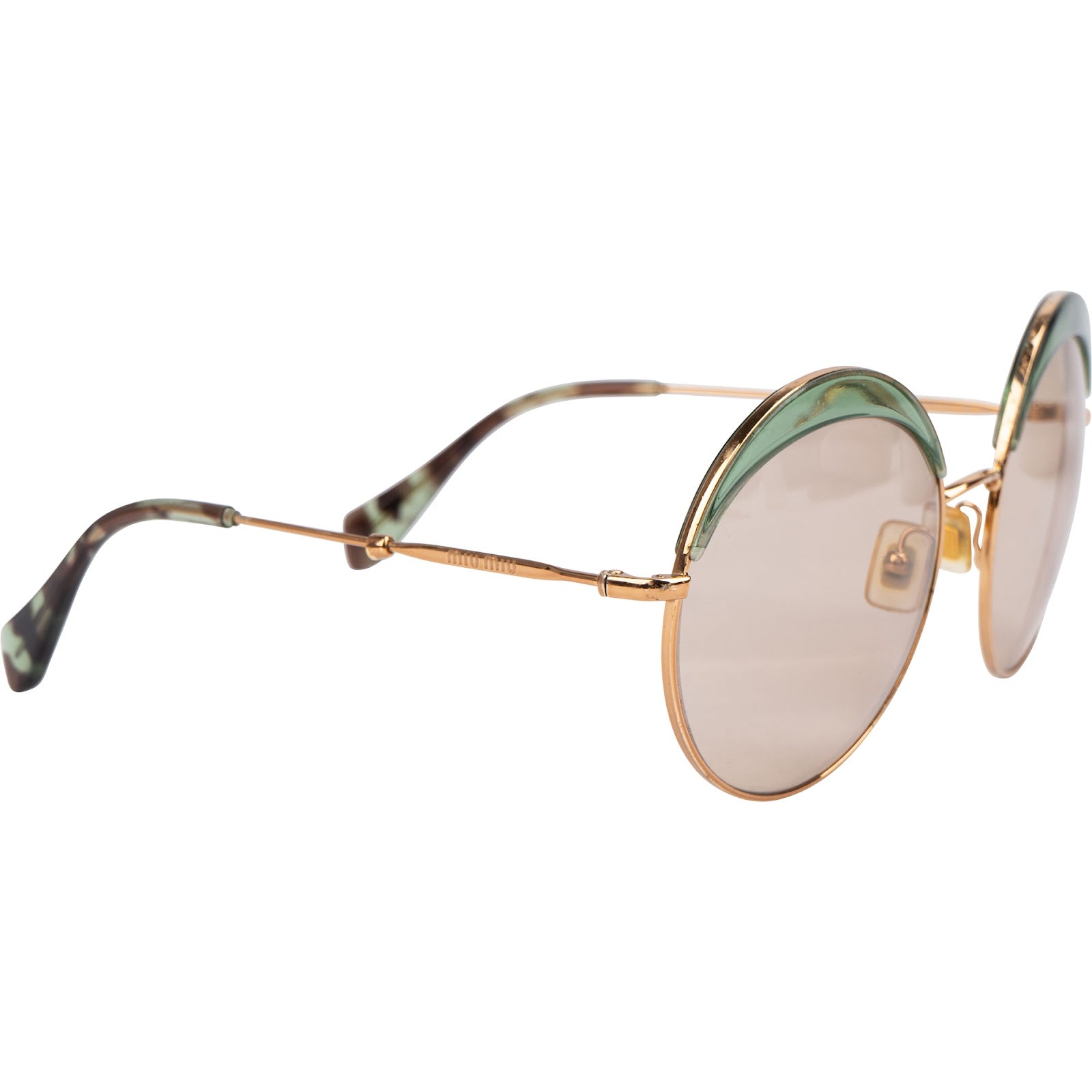 Miu Miu – Gold Tone Green Ombre SMU52S Sonnenbrille