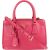 Prada Pink Saffiano Leather Small Galleria Handbag