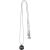 Christian Dior Silver Tone Emblem Pendant Necklace