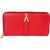 Saint Laurent Red Leather Chic Y Zip Around Wallet