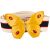 Gucci Multicolor Elastic Stoff Butterfly Buckle Web Gürtel