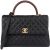 Chanel Lizard Quilted Caviar Leather CC Coco Top Handle Handbag
