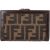 Fendi FF Monogram Canvas Zucca Kiss Lock Wallet