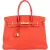 Hermès Rouge Fjord Leather Birkin 35 Handbag