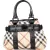 Burberry Nova-Check Studded Knight Hobo Handbag