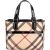 Burberry Nova-Check Monogram Patent Leather Small Tote Handbag