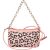 MCM Monogram Visetos Pink Leopard Print Aren Pochette Crossbody Handbag